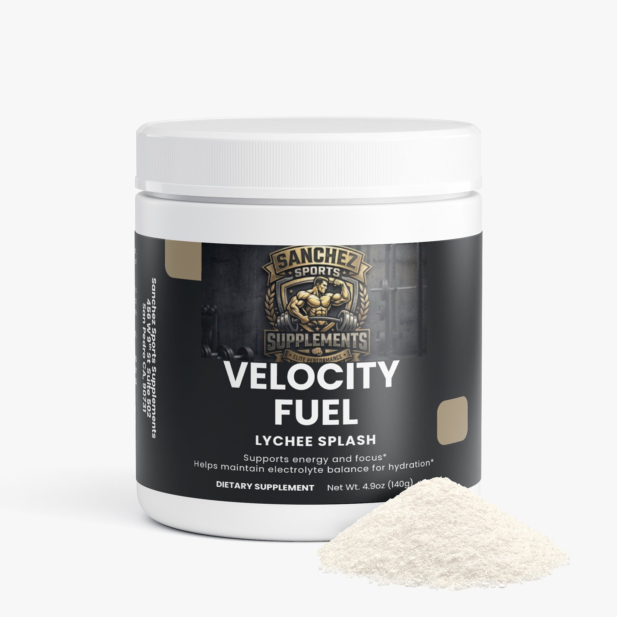 Sugar Free Energy Powder Supplement - Lychee Splash Flavor | Pre-Workout Energy Drink Mix