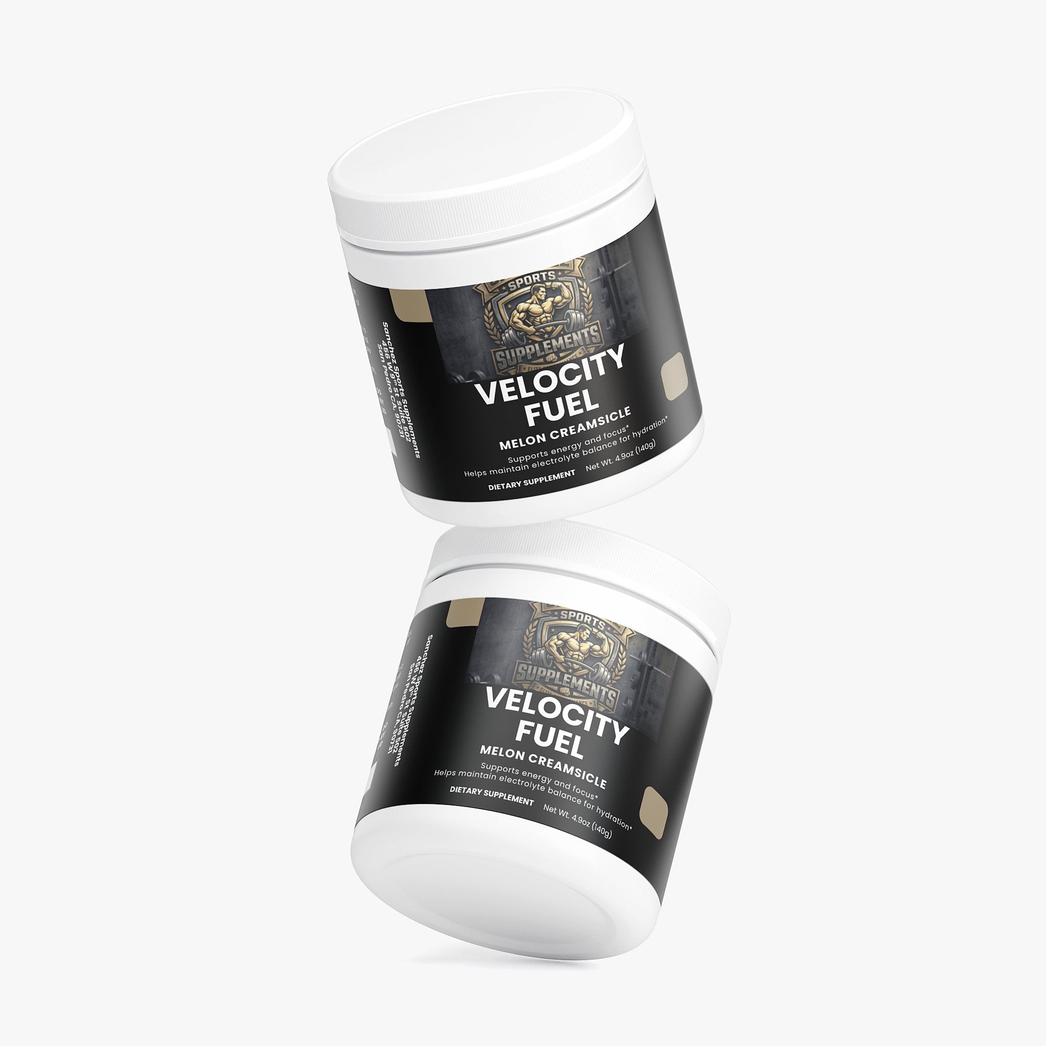 Sugar Free Energy Powder Supplement - Melon Creamsicle Flavor | Pre-Workout Energy Drink Mix