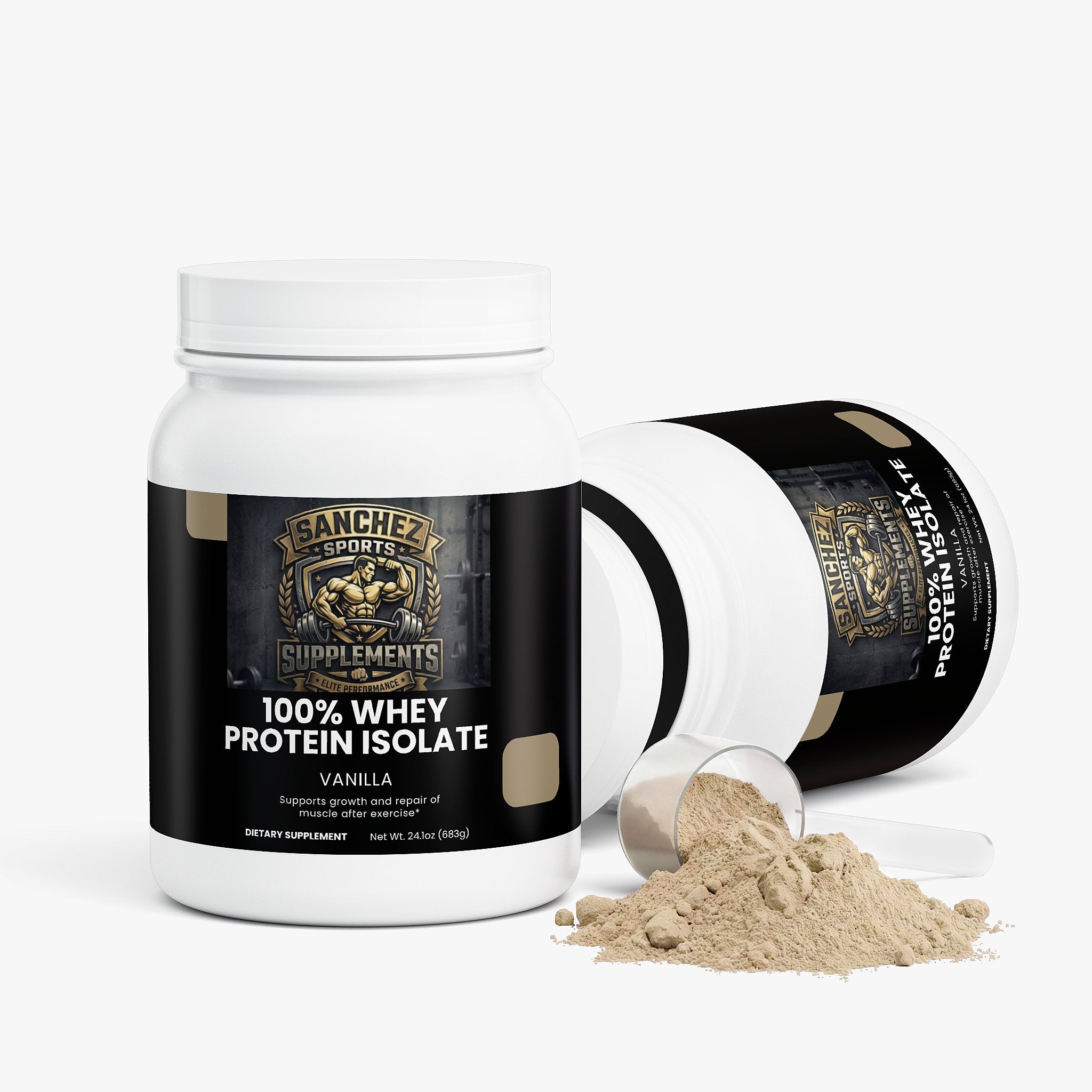 Pure Whey Protein Isolate Vanilla | Fast-Absorbing Muscle Building Protein Powder