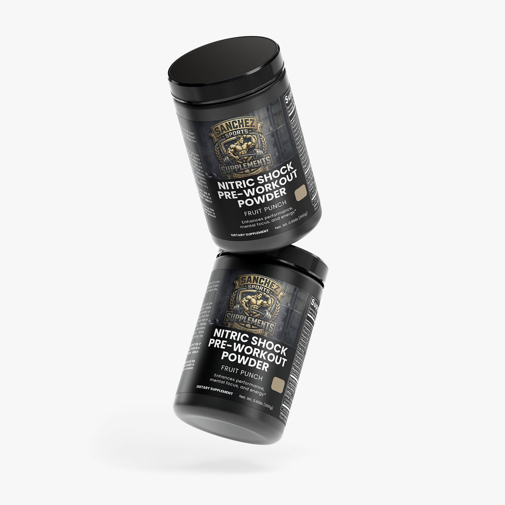 Nitric Shock Pre-Workout Powder Fruit Punch | Pump, Energy & Endurance Supplement