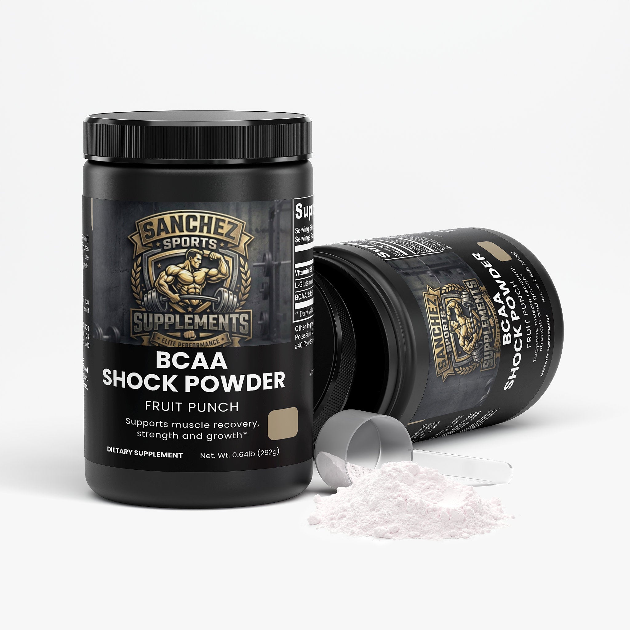 BCAA Powder Fruit Punch | 5000mg BCAAs + Glutamine for Muscle Recovery & Lean Muscle