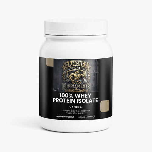 Pure 100% Whey Protein Isolate (Vanilla) - Sanchez Sports Supplements front