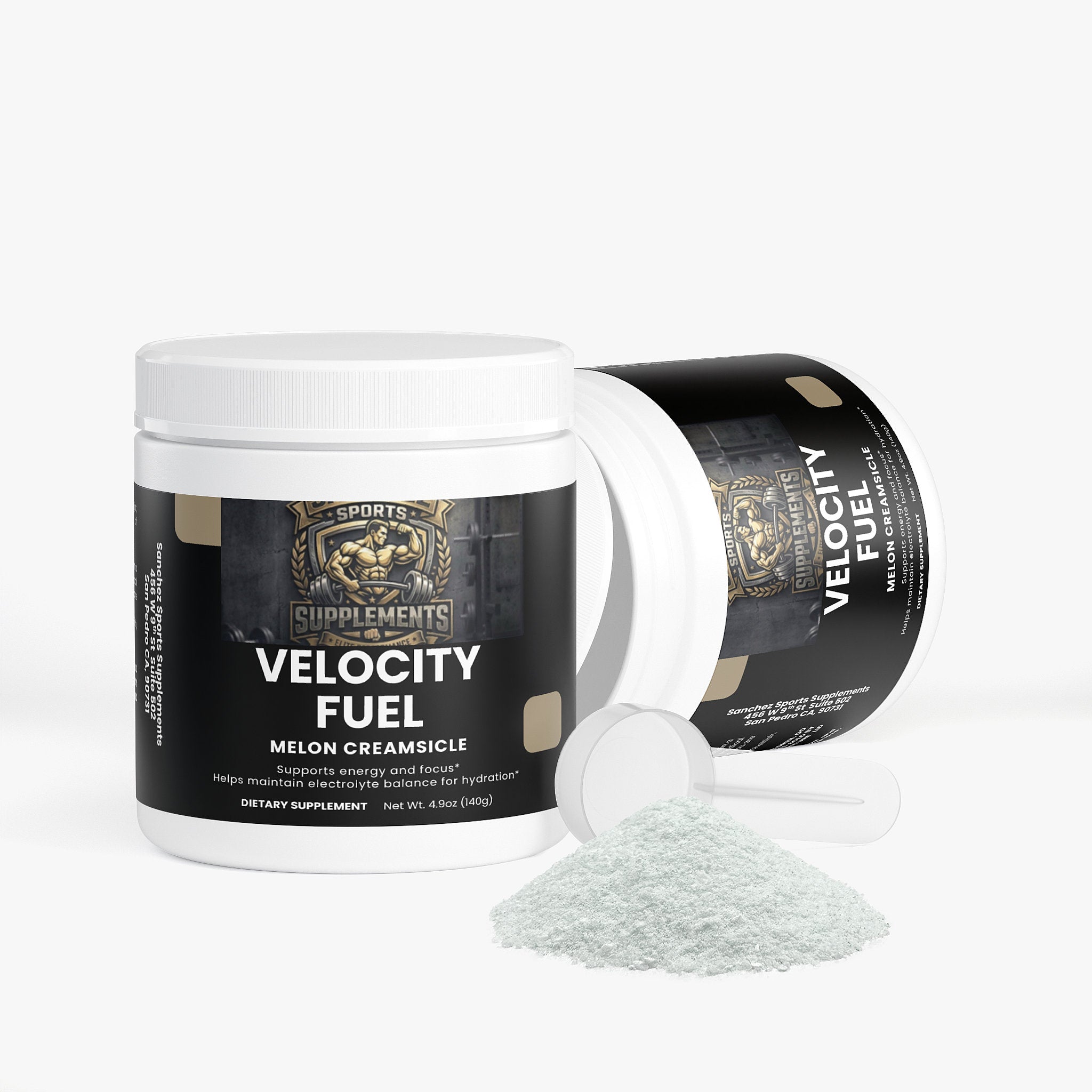 Sugar Free Energy Powder Supplement - Melon Creamsicle Flavor | Pre-Workout Energy Drink Mix