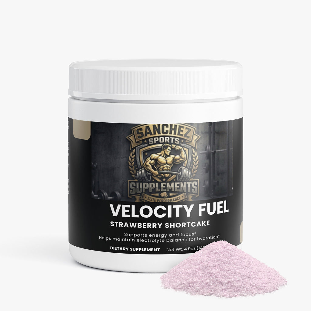 Energy Powder (Strawberry Shortcake) - Sanchez Sports Supplements front with powder