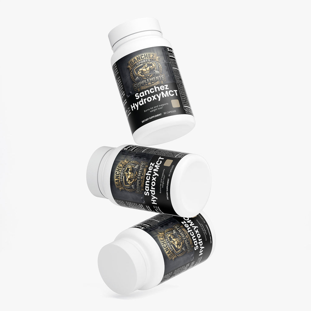 Sanchez HydroxyMCT - Sanchez Sports Supplements three bottles