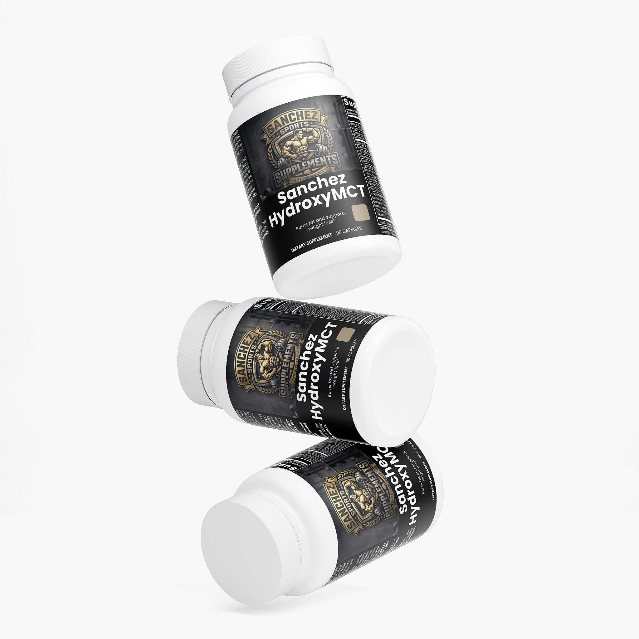 Sanchez HydroxyMCT - Sanchez Sports Supplements three bottles