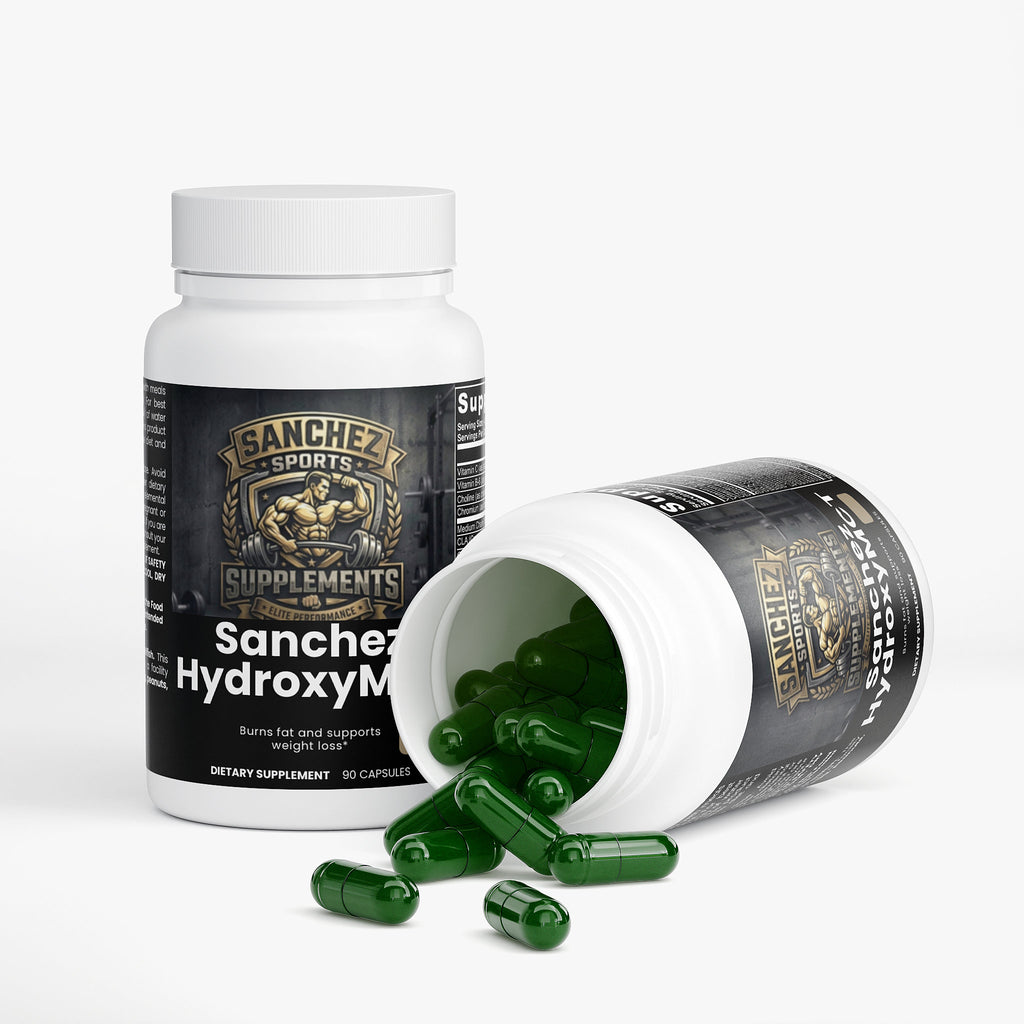 Sanchez HydroxyMCT - Sanchez Sports Supplements one open one closed