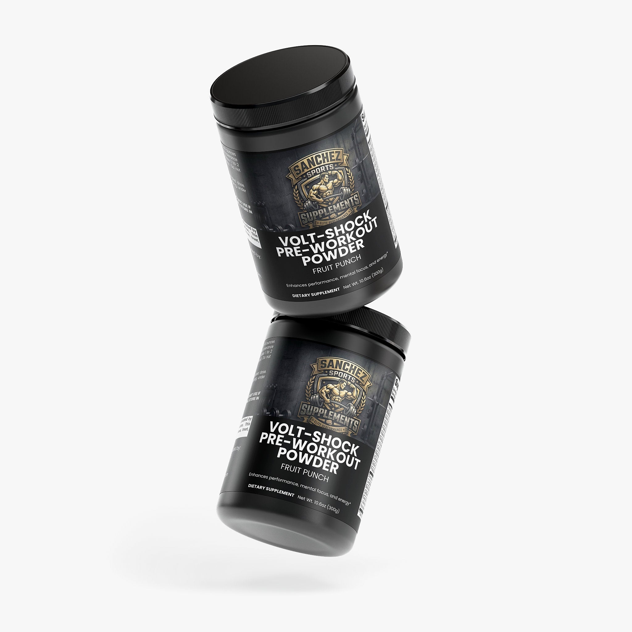 Nitric Shock pre workout supplement three bottles Sanchez Sports Supplements