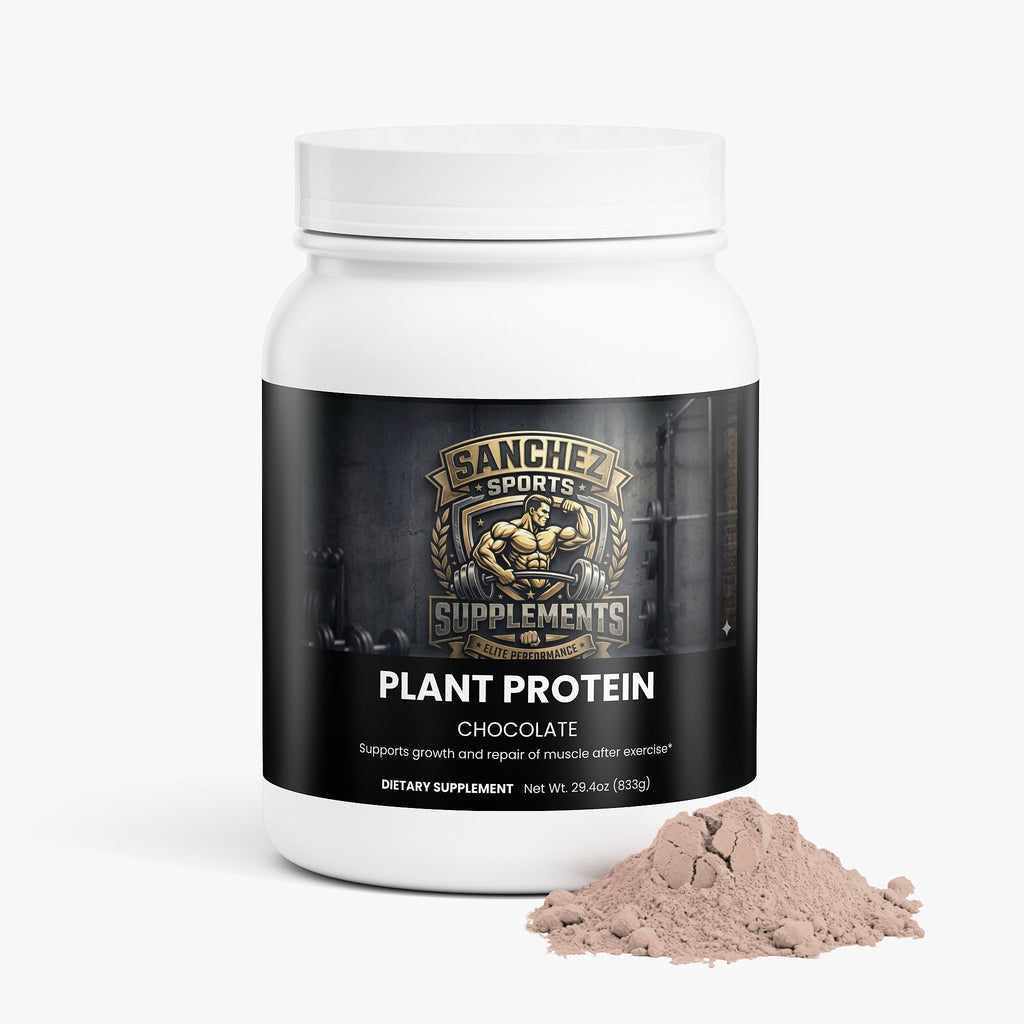 Chocolate plant based protein powder dairy free 20g protein per serving South Bay