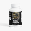 Supplement labeled brain and focus formula by Sanchez Sports Supplements front view