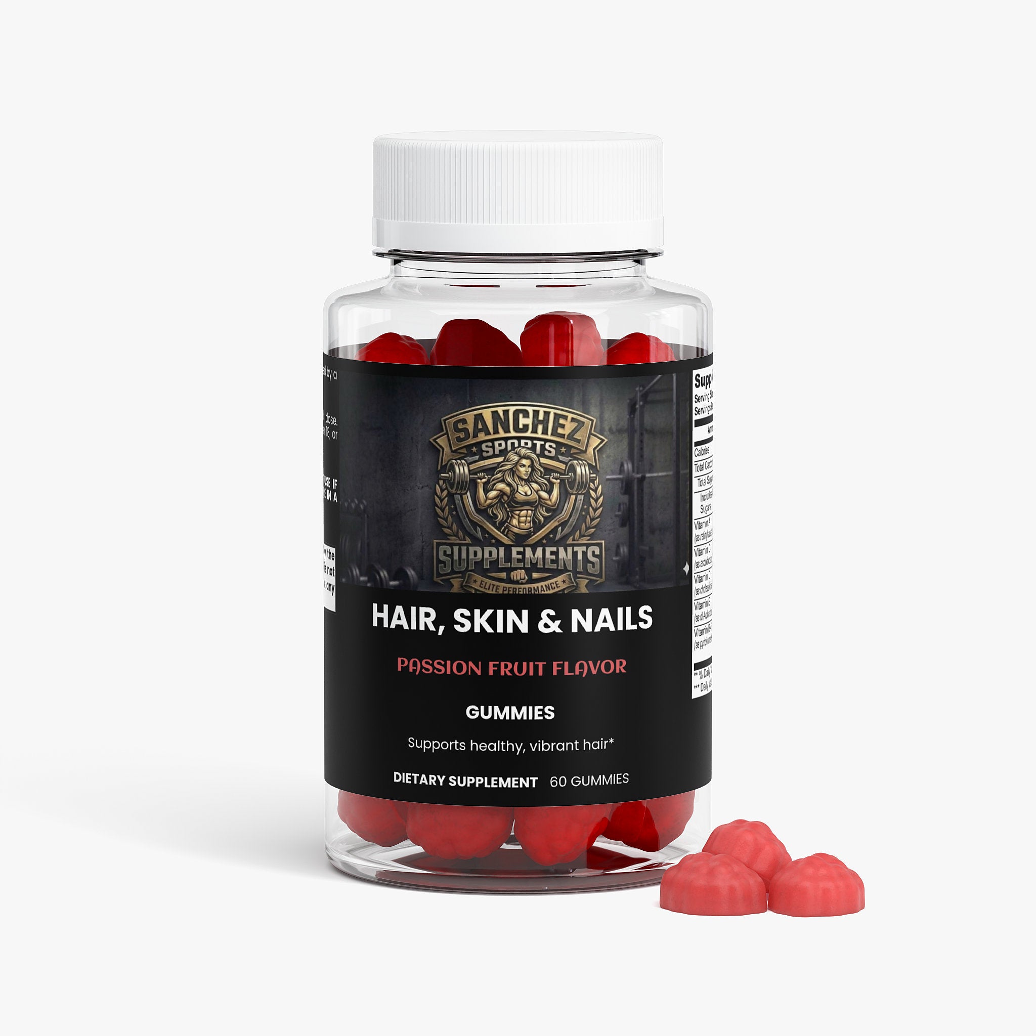 Hair skin nail gummies biotin supplement bottle South Bay Los Angeles
