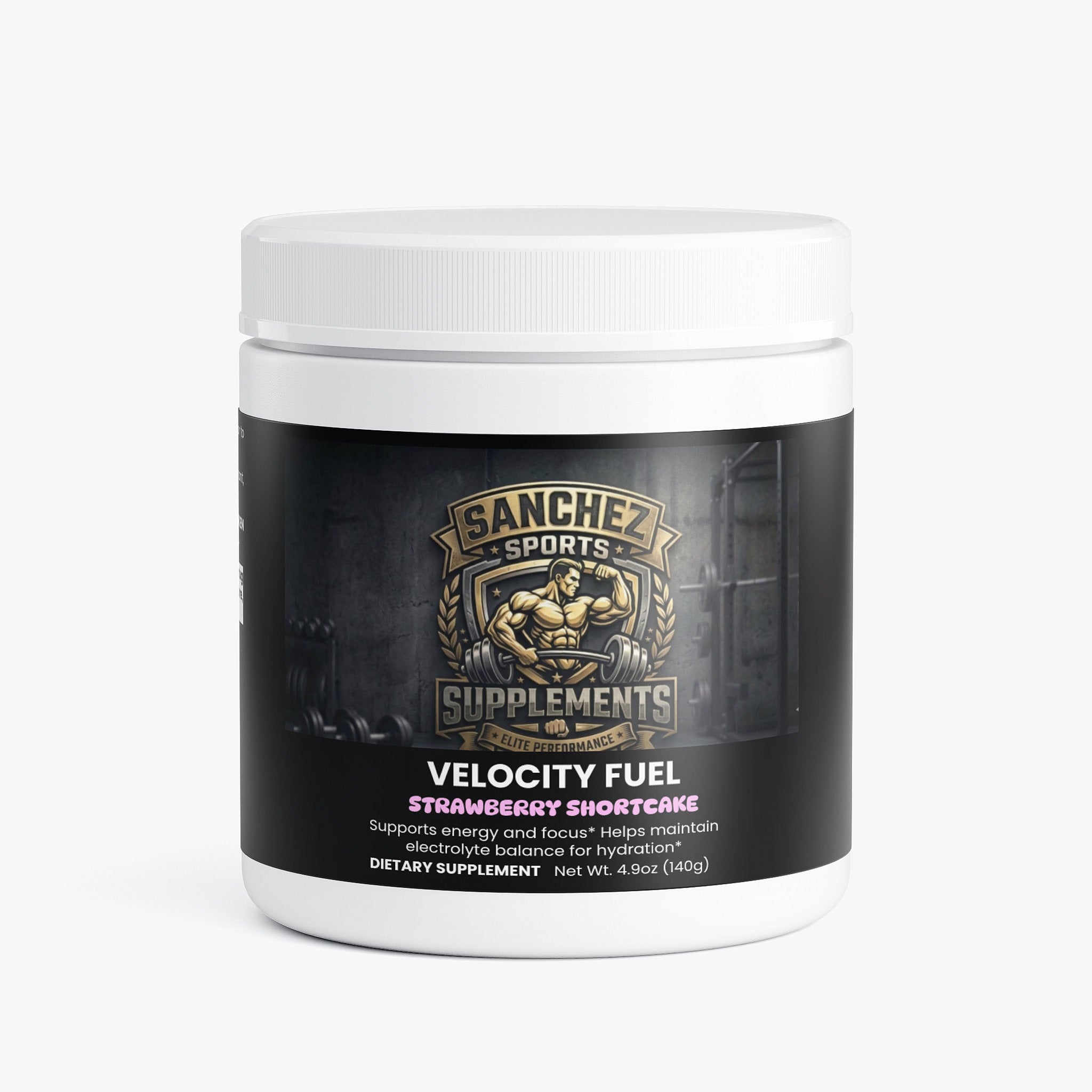 Velocity Fuel Strawberry Shortcake sugar free energy drink powder Sanchez Sports Supplements
