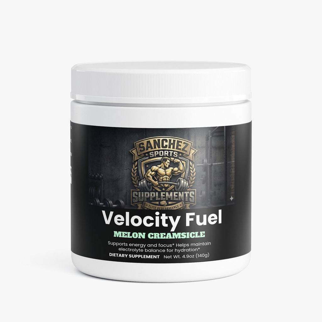 Velocity Fuel Melon Creamsicle sugar free energy drink powder Sanchez Sports Supplements