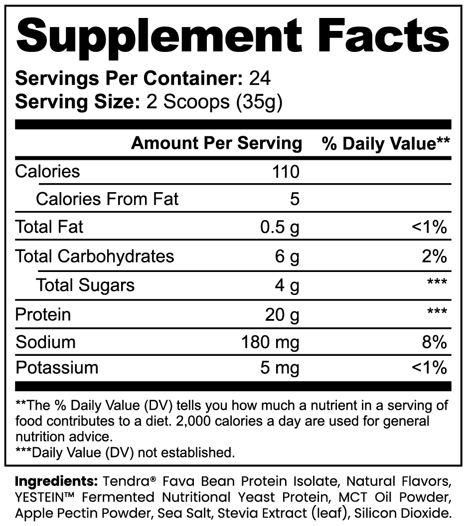 Vegan Plant Protein Powder Vanilla | 20g Protein | Dairy-Free Muscle Support