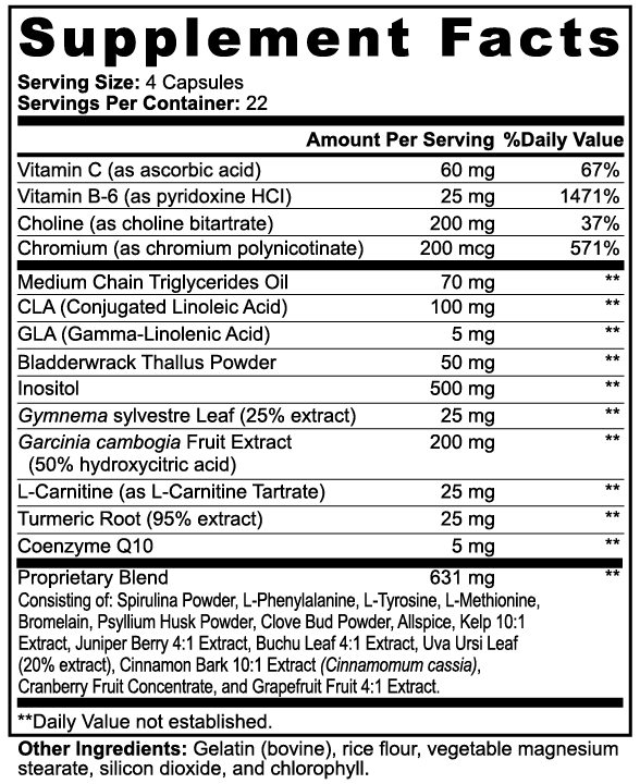 Sanchez HydroxyMCT - Sanchez Sports Supplements label