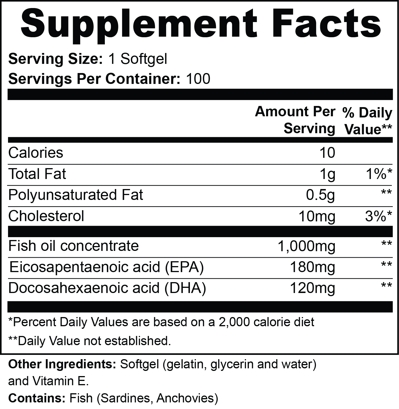 Omega-Complete EPA 180mg + DHA 120mg