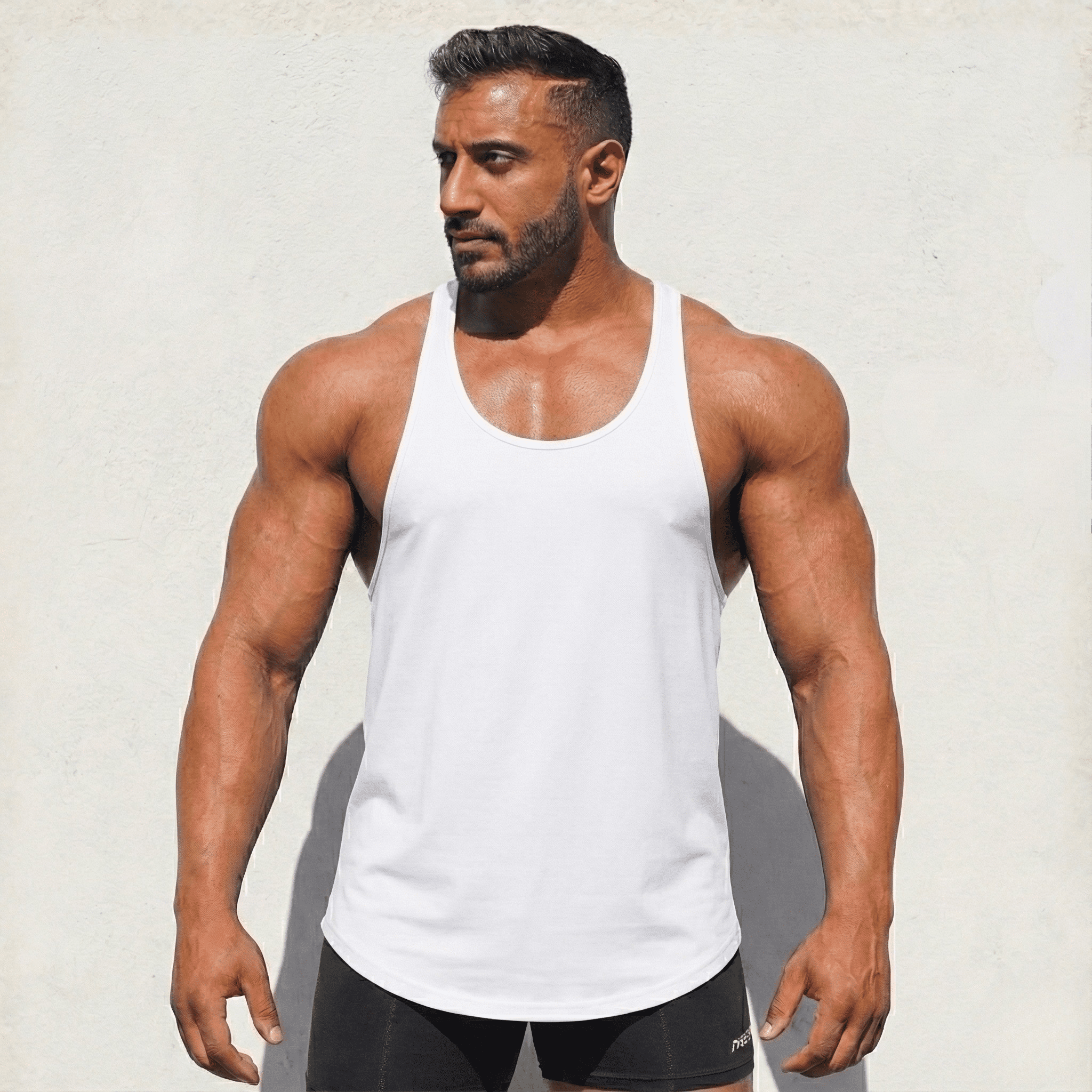 Stringer Tank Top - Sanchez Sports Supplements white front